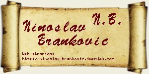 Ninoslav Branković vizit kartica